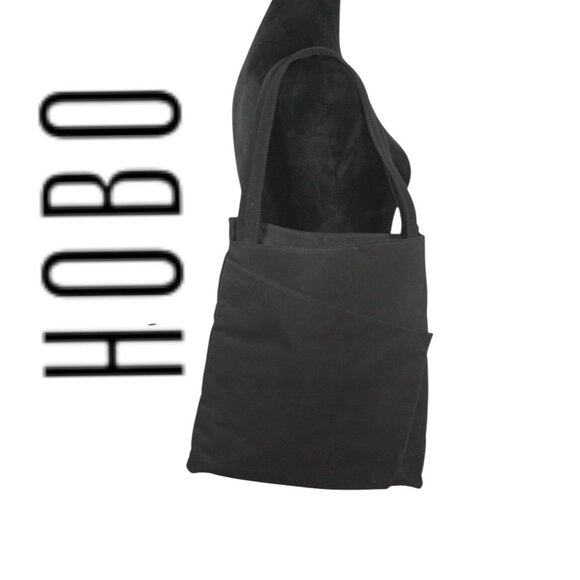 HOBO Shoulder Bag Black Nylon - Picture 1 of 9